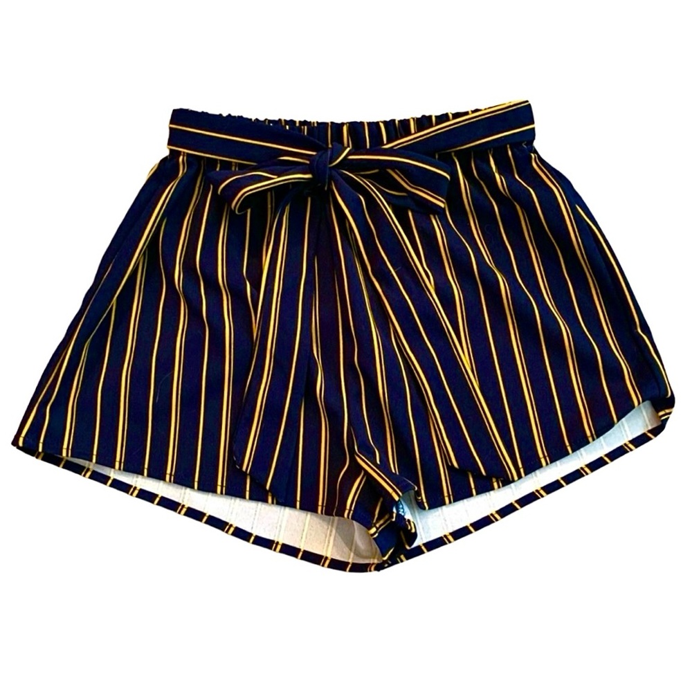 A’gaci Striped Paper bag striped shorts